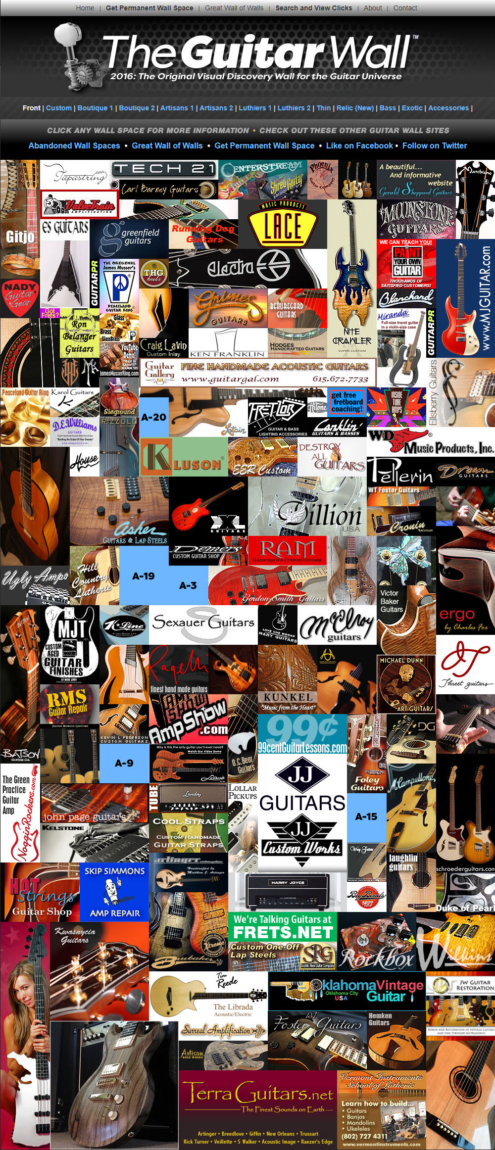 The Guitar Wall Homepage